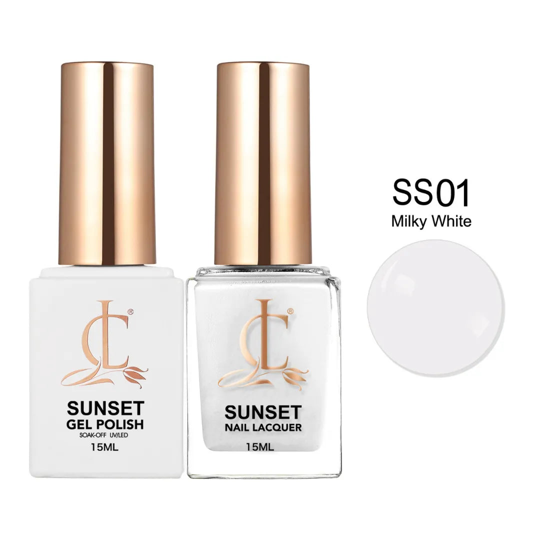 CLLAM Sunset Gel & Lacquer - SS01 Milky White