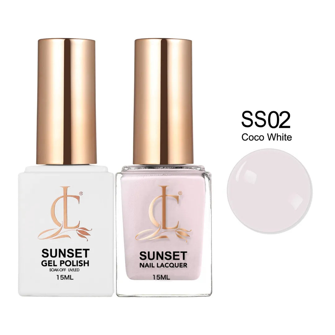 CLLAM Sunset Gel & Lacquer - SS02 Coco White