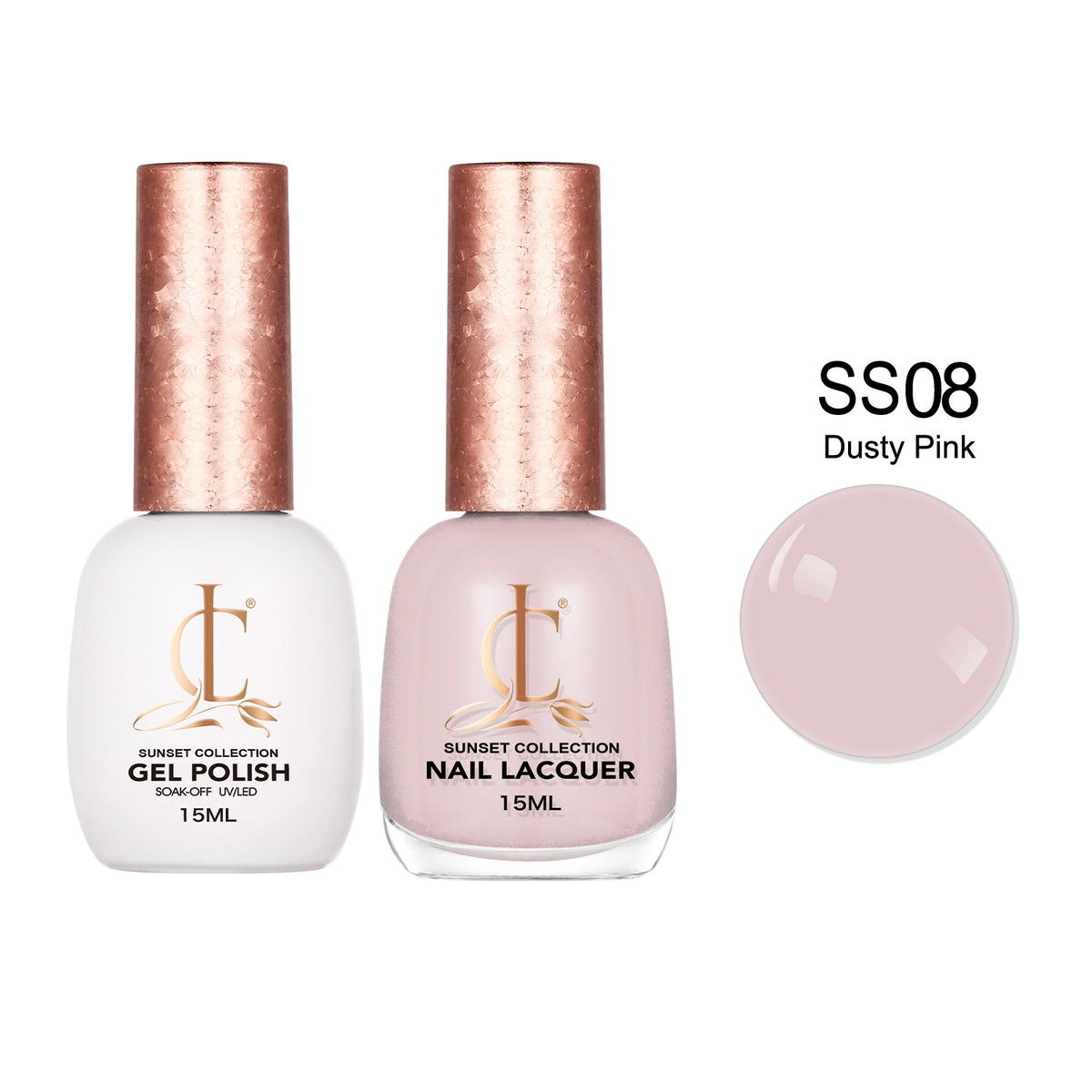 CLLAM Sunset Gel & Lacquer - SS08 Dusty Pink