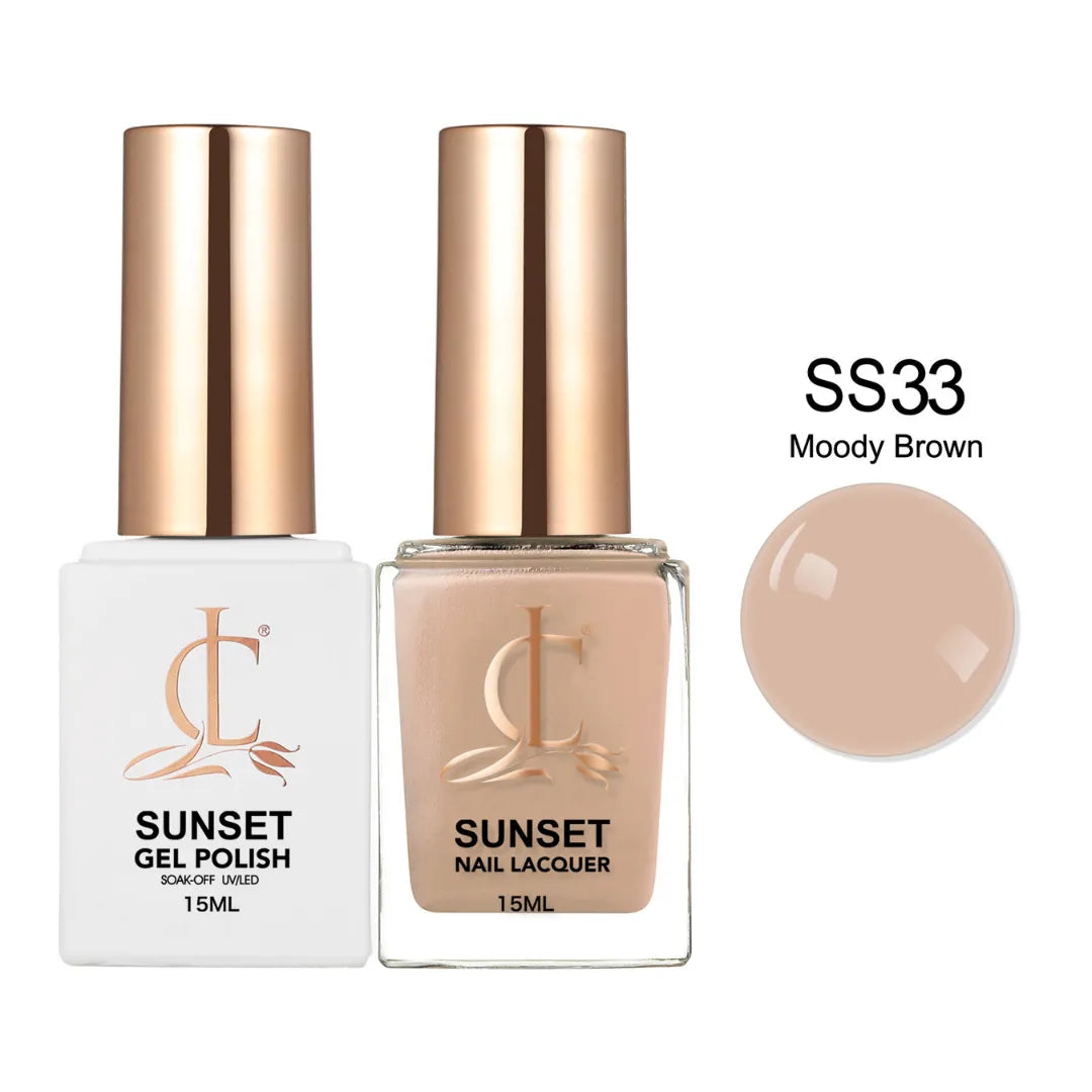 CLLAM Sunset Gel & Lacquer - SS33 Moody Brown