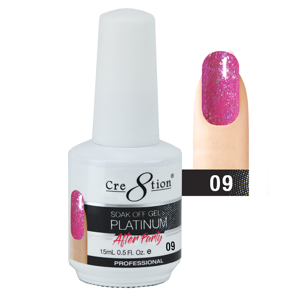 Cre8tion Platinum After Party Soak Off Gel - 09
