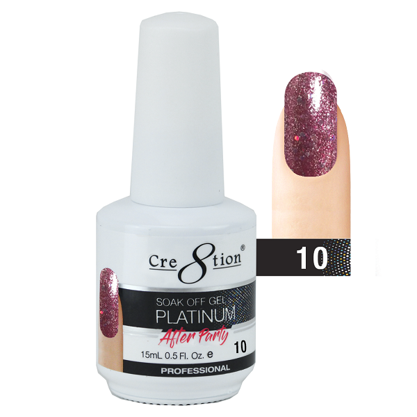Cre8tion Platinum After Party Soak Off Gel - 10
