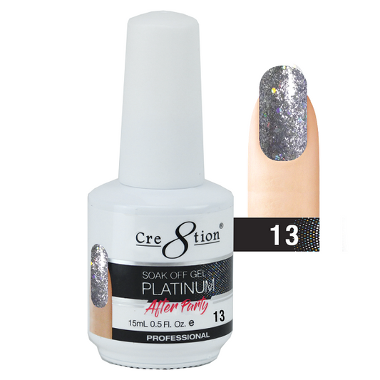 Cre8tion Platinum After Party Soak Off Gel - 13