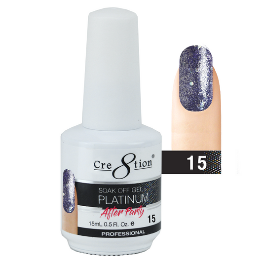 Cre8tion Platinum After Party Soak Off Gel - 15