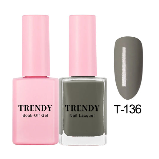 Trendy Gel & Lacquer - 136 Gray Charcoal